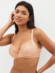 Nude/Navy Blue/ Plum Purple DD+ Non Pad Full Cup Bras 3 Pack - Image 2 of 10