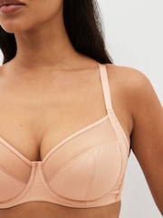 Nude/Navy Blue/ Plum Purple DD+ Non Pad Full Cup Bras 3 Pack - Image 4 of 10