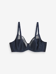Nude/Navy Blue/ Plum Purple DD+ Non Pad Full Cup Bras 3 Pack - Image 6 of 10
