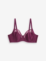 Nude/Navy Blue/ Plum Purple DD+ Non Pad Full Cup Bras 3 Pack - Image 8 of 10