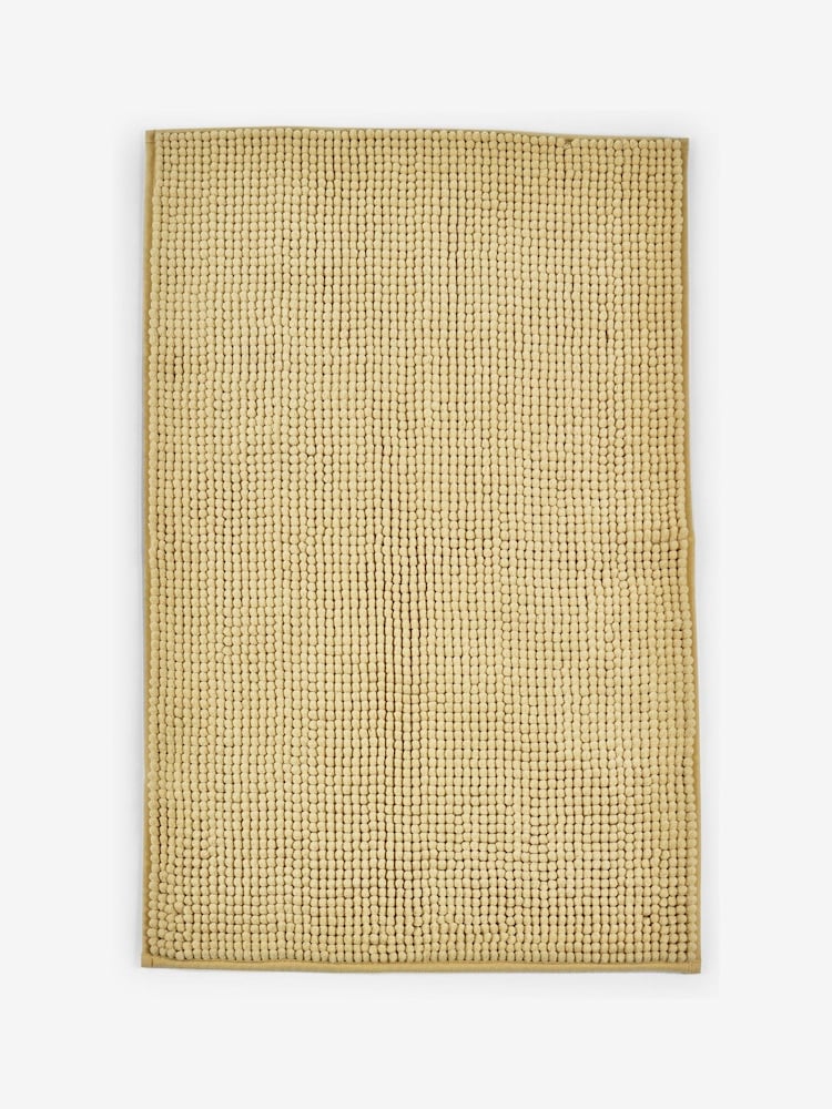 Ochre Yellow Bobble Bath Mat - Image 3 of 5