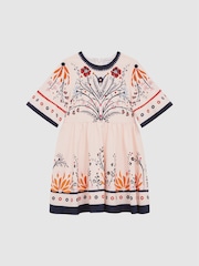 Reiss Ivory Ania Senior Floral Printed Dress - Image 2 of 7