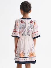Reiss Ivory Ania Senior Floral Printed Dress - Image 5 of 7