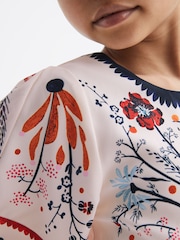 Reiss Ivory Ania Senior Floral Printed Dress - Image 6 of 7