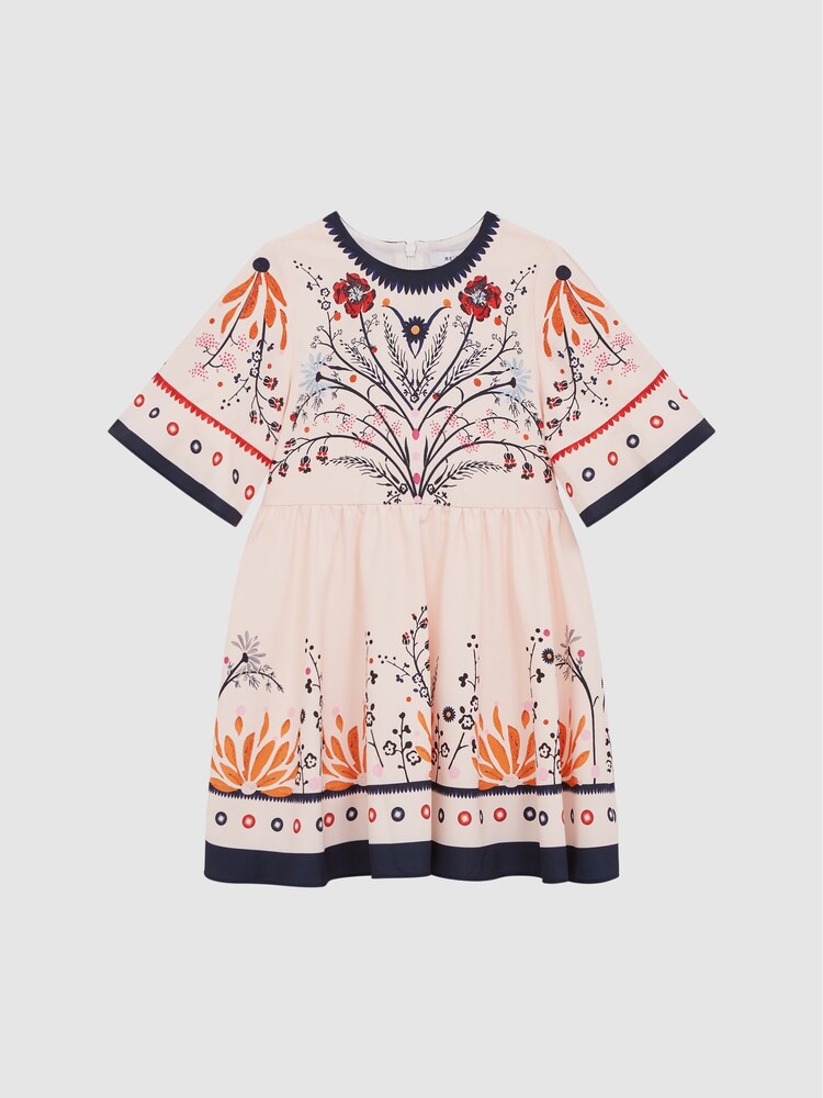 Reiss Ivory Ania 4-9 yrs Floral Printed Dress - Image 2 of 7