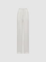 Reiss Ivory Gina Mid Rise Wide Leg Trousers - Image 2 of 7