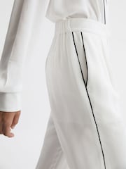 Reiss Ivory Gina Mid Rise Wide Leg Trousers - Image 4 of 7