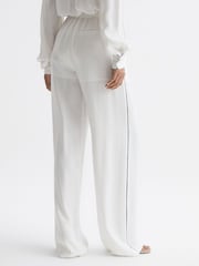 Reiss Ivory Gina Mid Rise Wide Leg Trousers - Image 5 of 7