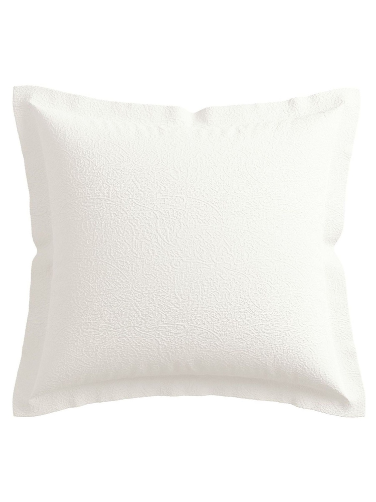 V&A White Samara Square Pillow Pillowcase - Image 3 of 3