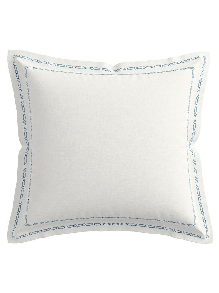 V&A White Ninua Square Pillowcase - Image 3 of 3
