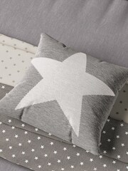 Helena Springfield Grey Star Woven 100% Cotton Throw - Image 2 of 3
