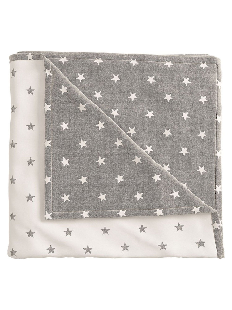Helena Springfield Grey Star Woven 100% Cotton Throw - Image 3 of 3