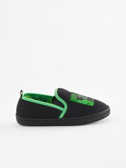 Black/Green Minecraft Cupsole Slippers - Image 3 of 4