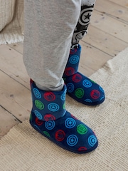 Marvel Blue Warm Lined Slipper Boots - Image 1 of 7