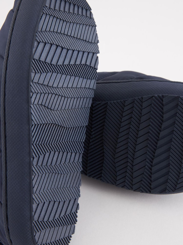 Navy Blue Thinsulate™ Lined Quilted Mule Slippers - Image 8 of 8