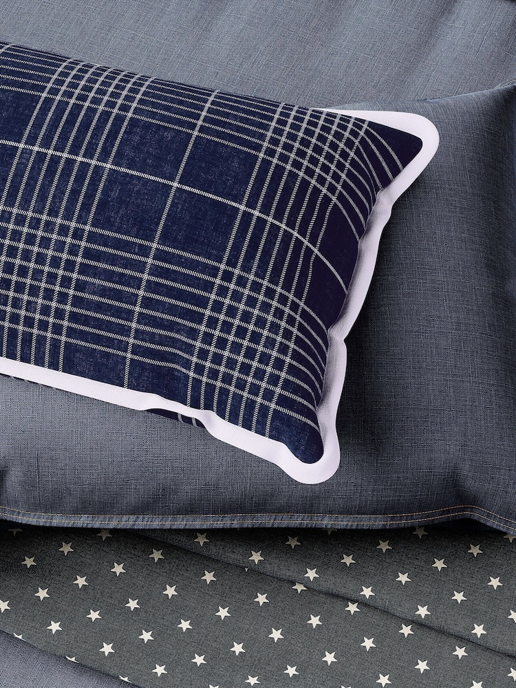 Helena Springfield Blue Star Woven 100% Cotton Throw - Image 2 of 3 Helena Springfield Blue Star Woven 100% Cotton Throw - Image 2 of 3