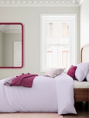 Helena Springfield Pink Ruffled Stripe Duvet Cover and Pillowcase Set - Image 1 of 4