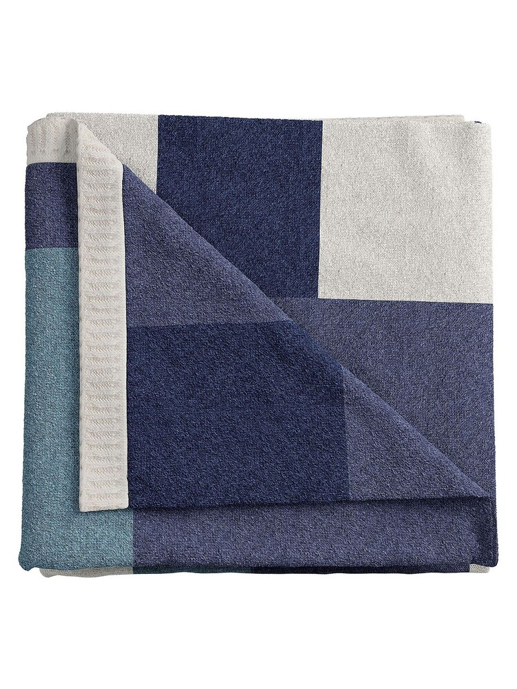 Helena Springfield Blue Patchwork Throw - Image 6 of 6