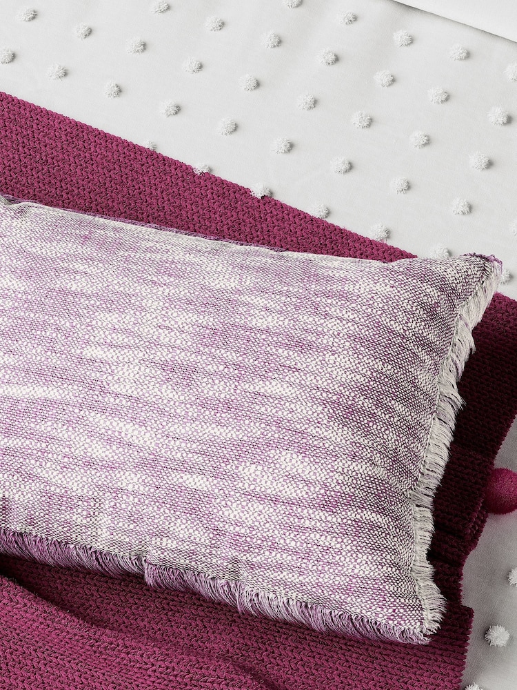 Helena Springfield Purple Pom Pom Knit Throw - Image 2 of 3