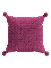 Helena Springfield Purple Pom Pom Cushion - Image 3 of 4