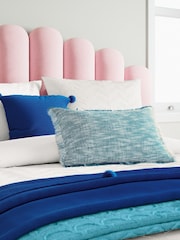 Helena Springfield Blue Pom Pom Cushion - Image 1 of 4