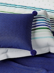 Helena Springfield Blue Pom Pom Cushion - Image 2 of 4