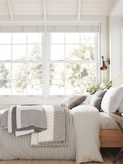 Helena Springfield Grey Breton Stripe Duvet Cover and Pillowcase Set - Image 1 of 4
