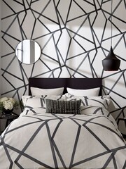 Harlequin Cream Sumi Square 100% Cotton Pillowcase - Image 2 of 4
