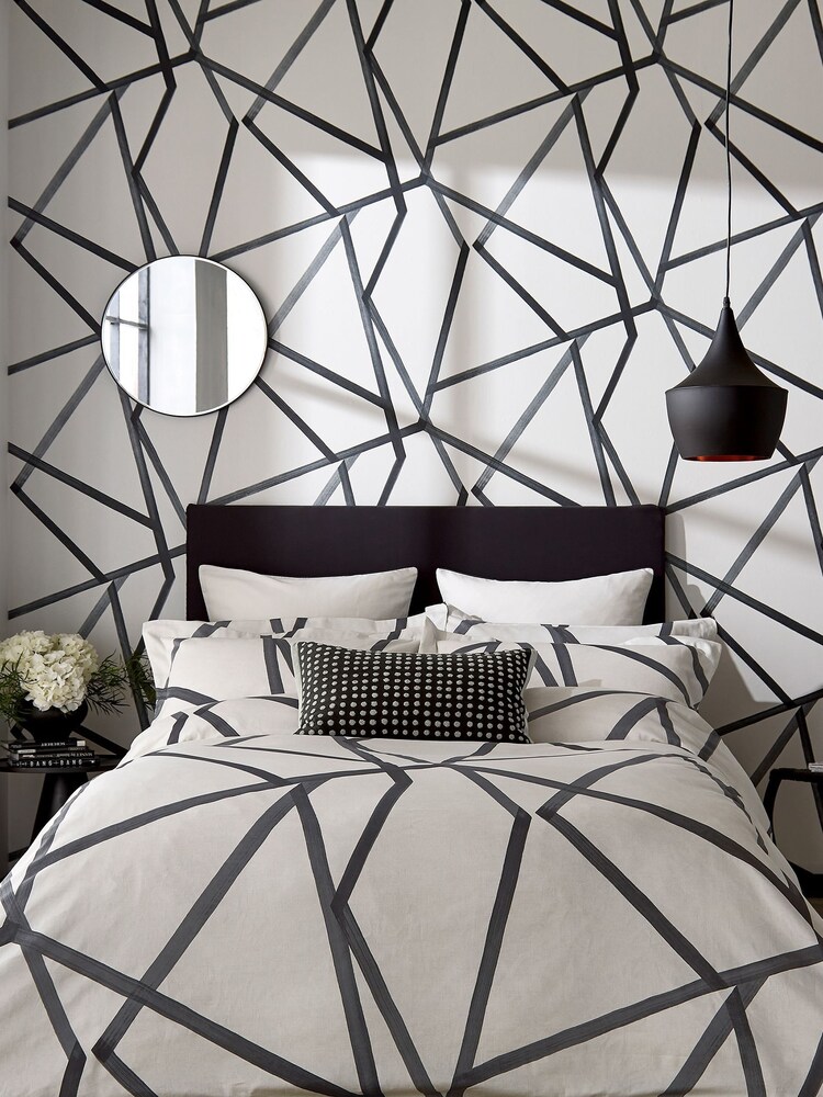 Harlequin Cream Sumi Square 100% Cotton Pillowcase - Image 2 of 4