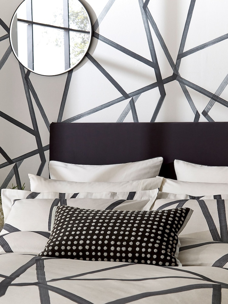 Harlequin Cream Sumi Oxford 100% Cotton Pillowcase - Image 2 of 3