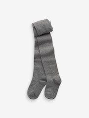 Black/Oatmeal/Charcoal 3 Pack Cotton Rich Tights - Image 2 of 4