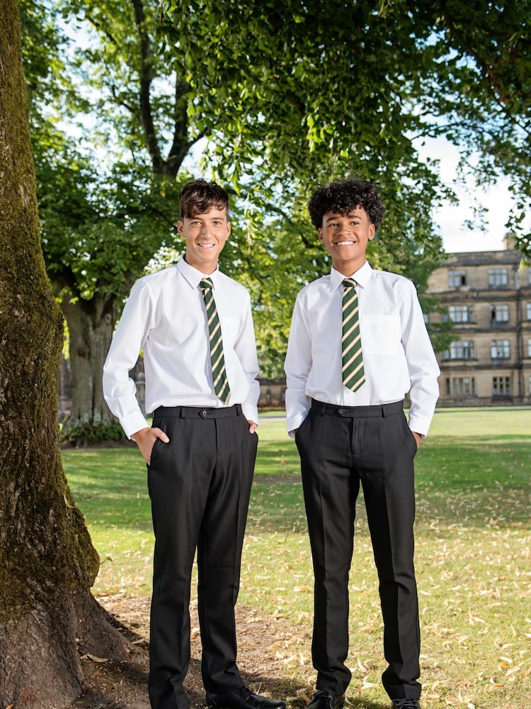 Trutex Senior Boys Black Slim Leg School Trousers - Image 1 of 4