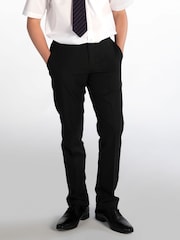 Trutex Senior Boys Black Slim Leg School Trousers - Image 2 of 4