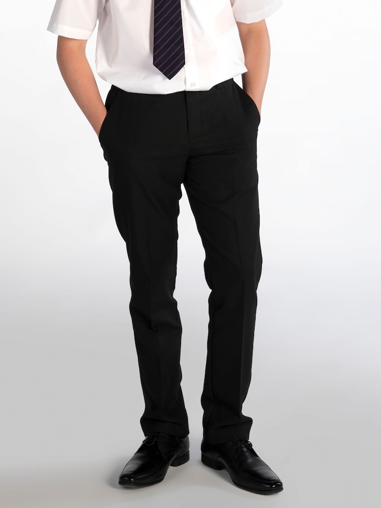 Trutex Senior Boys Black Slim Leg School Trousers - Image 2 of 4