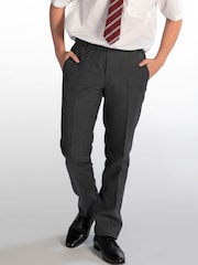 Trutex Senior Boys Grey Slim Leg School Trousers - Image 1 of 6