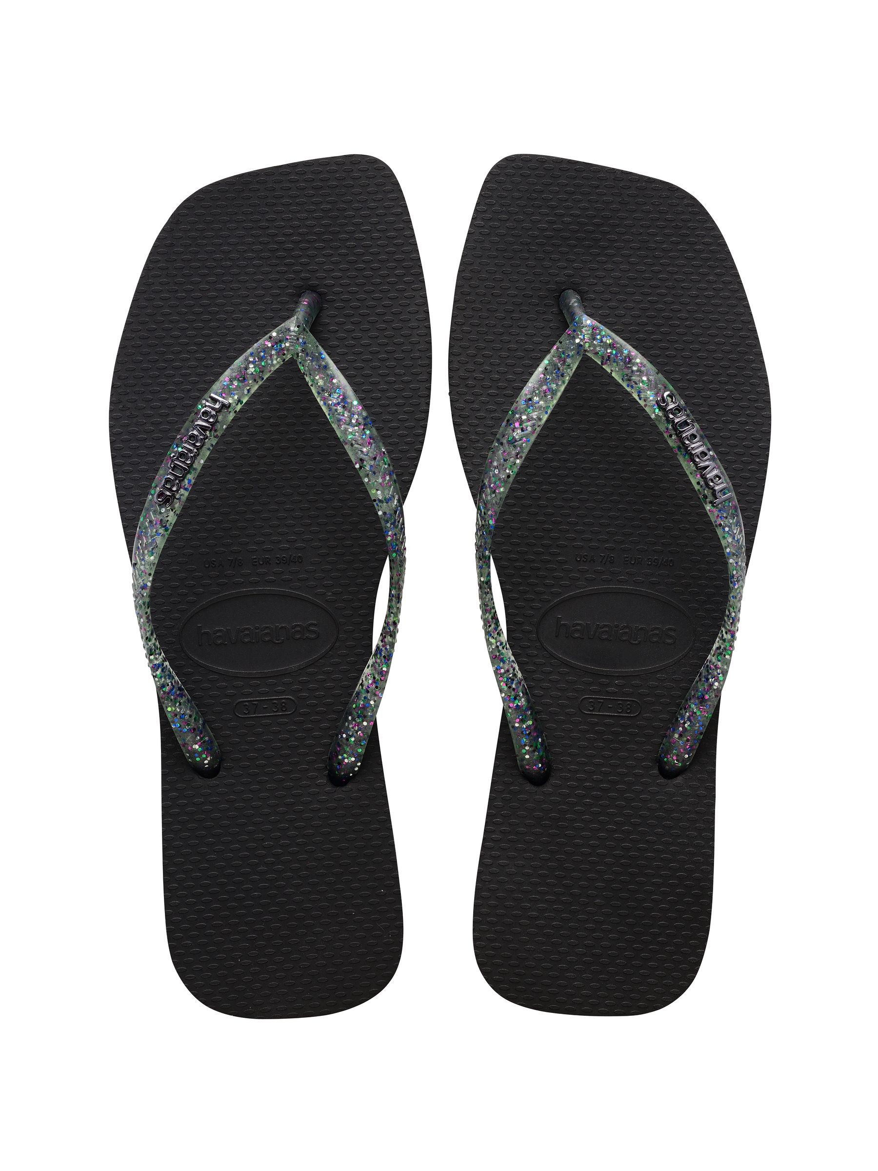 Buy Havaianas Square Logo Metallic Sandals from Next Luxembourg