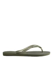 Havaianas Slim Logo Metallic Flip Flops - Image 2 of 5