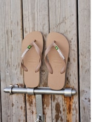Бежевый - Шлепанцы с логотипом Havaianas Brasil - Изображение 1 из 5