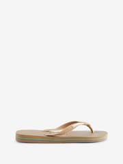 Бежевый - Шлепанцы с логотипом Havaianas Brasil - Изображение 2 из 5