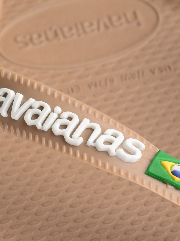 Бежевый - Шлепанцы с логотипом Havaianas Brasil - Изображение 5 из 5