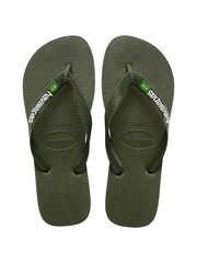 Зеленый - Шлепанцы с логотипом Havaianas Brasil - Изображение 1 из 8