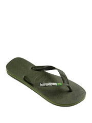 Зеленый - Шлепанцы с логотипом Havaianas Brasil - Изображение 3 из 8