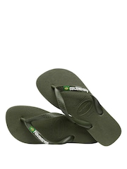 Зеленый - Шлепанцы с логотипом Havaianas Brasil - Изображение 4 из 8
