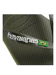 Зеленый - Шлепанцы с логотипом Havaianas Brasil - Изображение 6 из 8