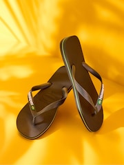 Зеленый - Шлепанцы с логотипом Havaianas Brasil - Изображение 7 из 8