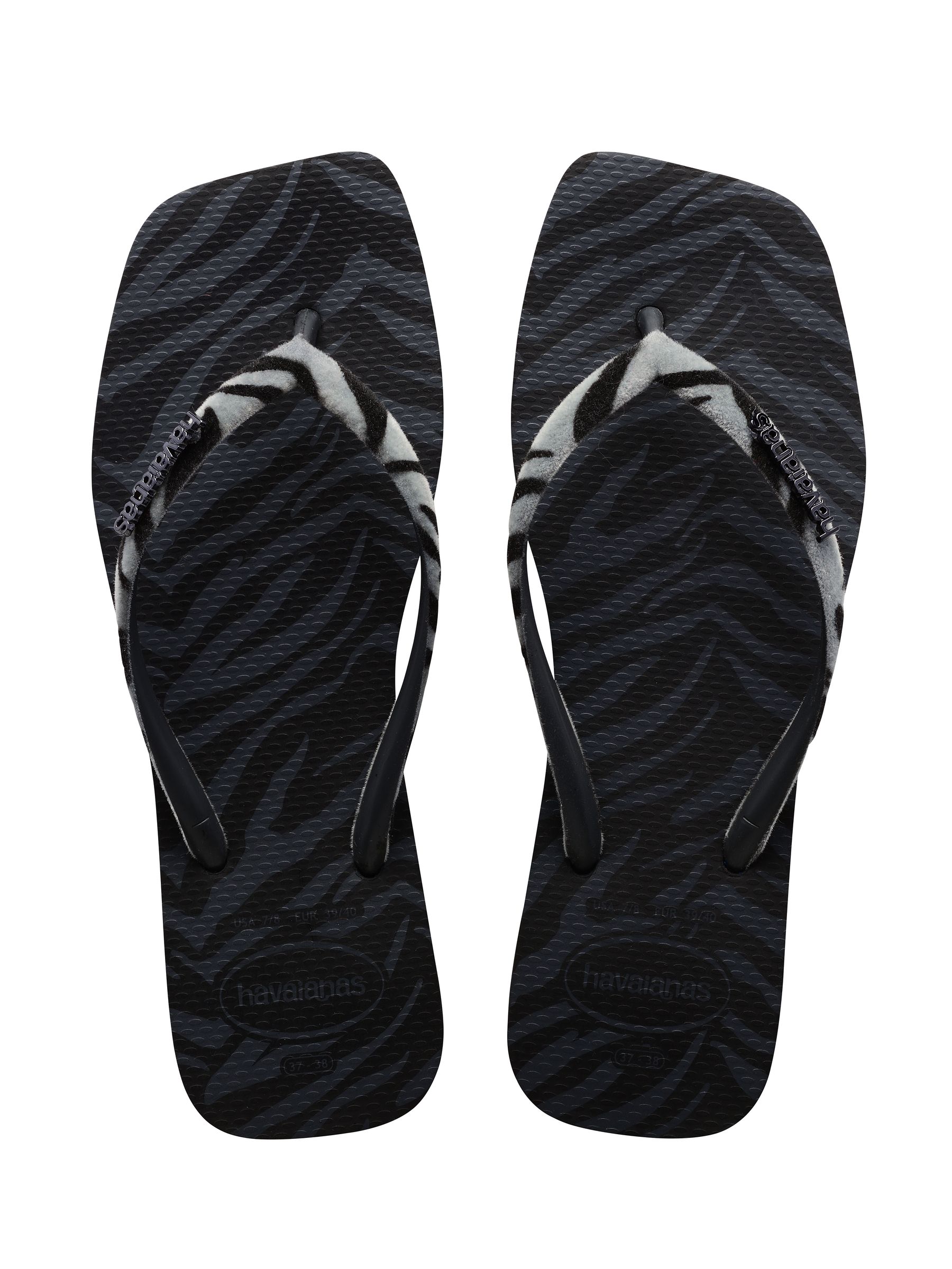 Kopen Zwart Havaianas Fluwelen sandalen met rechte neus from Next Netherlands