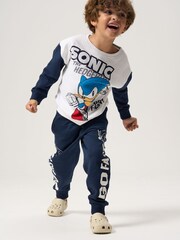 Angel & Rocket Navy Blue Sonic Graphic 2 Piece Tracksuit - Image 1 of 3