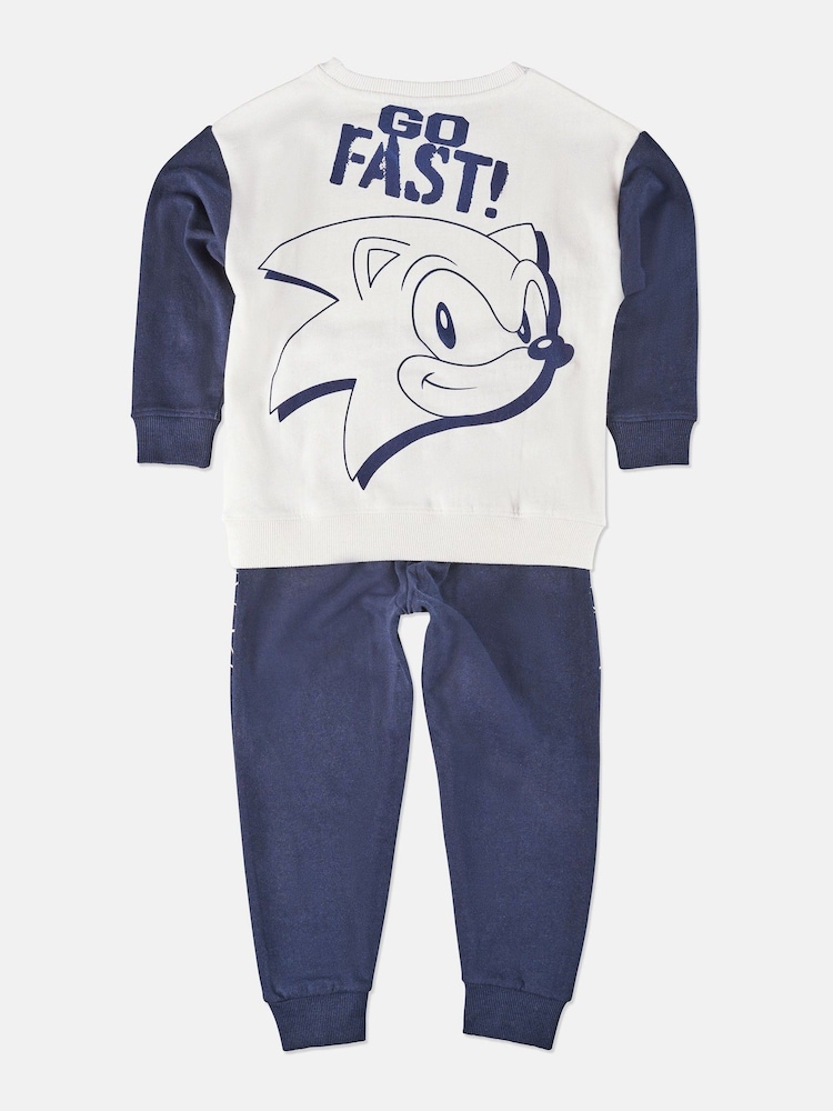 Angel & Rocket Navy Blue Sonic Graphic 2 Piece Tracksuit - Image 3 of 3