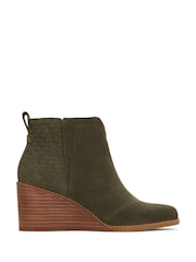 TOMS Clare Suede Wedge Boots - Image 1 of 5