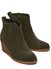 TOMS Clare Suede Wedge Boots - Image 3 of 5